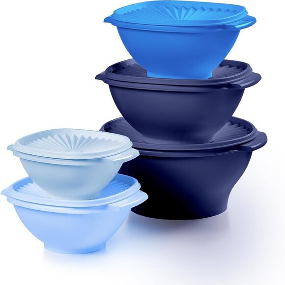 Tupperware Heritage Collection Servalier Bowl 5 Piece Food Storage Container Set - Picture 2 of 9